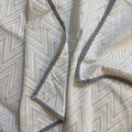 Rhythmic Chevron Block Printed Double Bed Mulmul Dohar