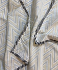 Rhythmic Chevron Block Printed Double Bed Mulmul Dohar