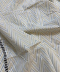 Rhythmic Chevron Block Printed Double Bed Mulmul Dohar