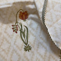 Floral Chattai Weave Block Printed Double Bed Mulmul Dohar