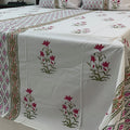 Nomadic Petal Fusion Block Printed Bedsheet