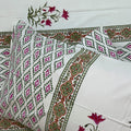 Nomadic Petal Fusion Block Printed Bedsheet