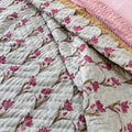 Royal Blooms Double Bed Hand Block Printed Quilt
