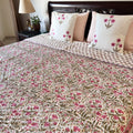 Kalamkari Dreams Double Bed Hand Block Printed Quilt