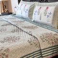 Mughal Mirage Double Bed Hand Block Printed Quilt