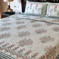 Mughal Mirage Double Bed Hand Block Printed Quilt
