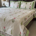 Afsana-E-Gul-Tulip Tale Handblock Printed Bedding Set
