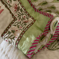 Afsana-E-Gul-Tulip Tale Handblock Printed Bedding Set