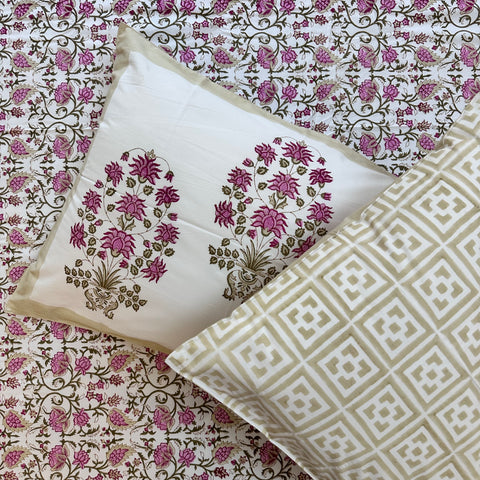 Petals Web Gadh Block Printed Bedsheet