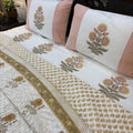 Marigold Double Bed Hand Block Printed Quilt